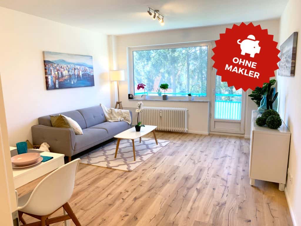 Kernsaniert und provisionsfrei: 2,5-Zimmer-Wohnung mit Südwest-Balkon in Rahlstedt